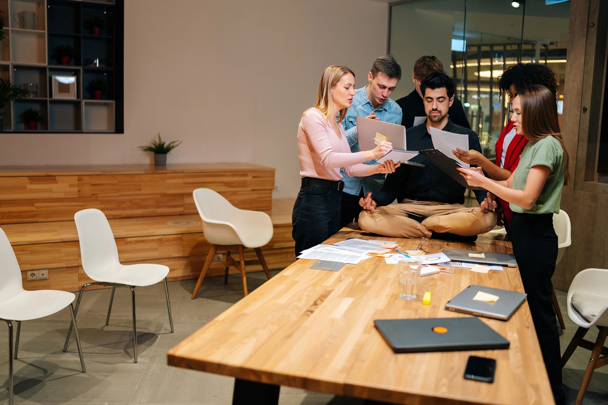 Business team in a creative strategy meeting