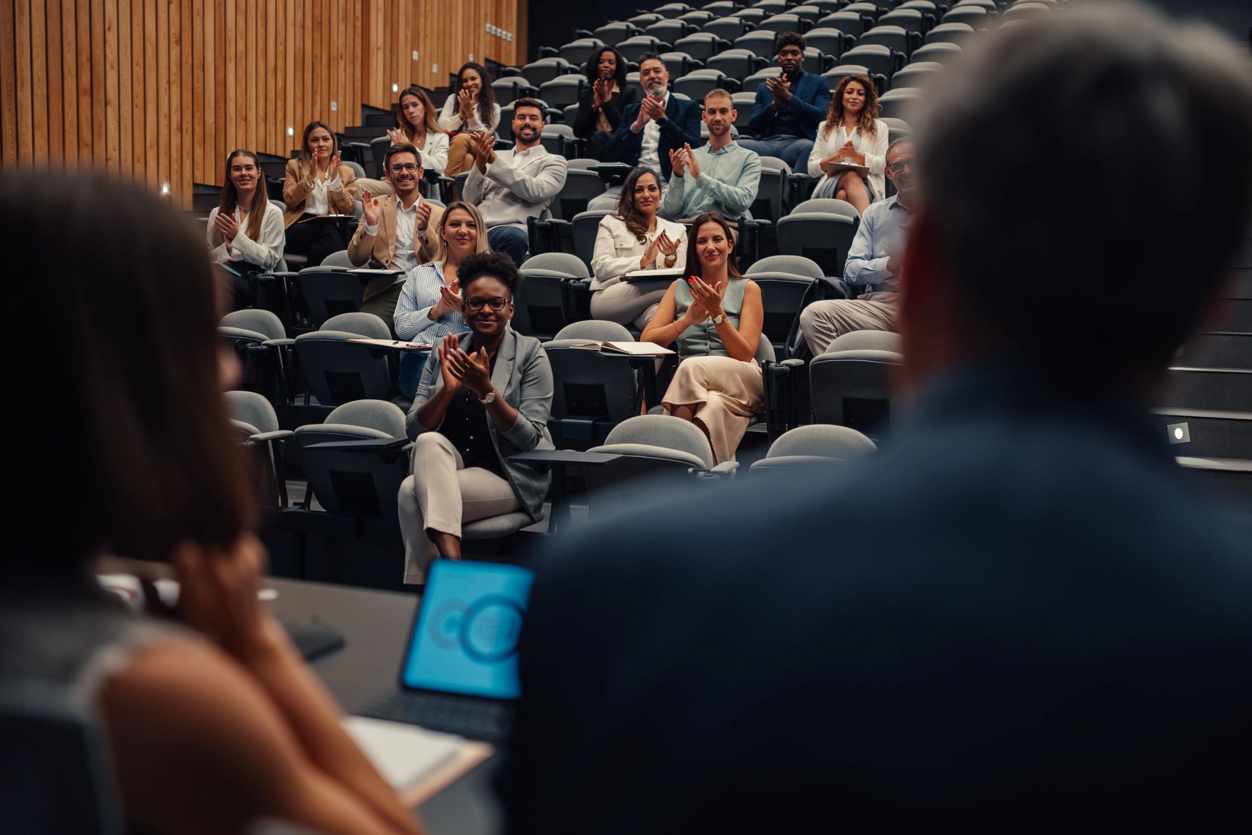 Press conference audience